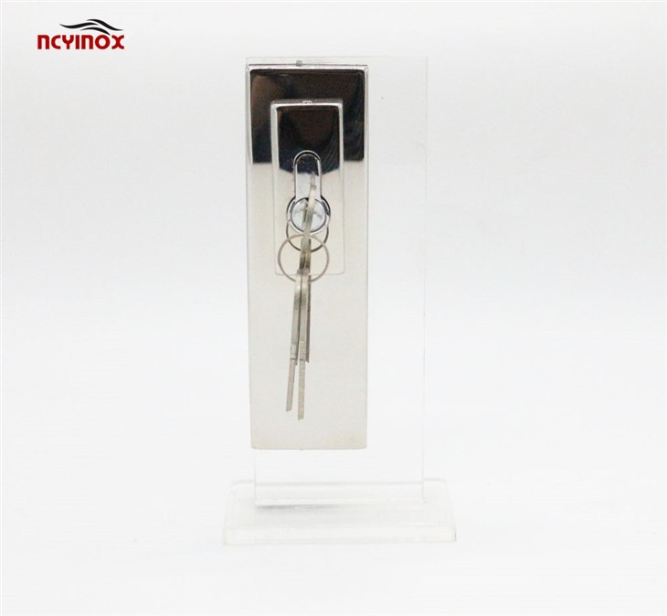 High Quality Aluminum Or Stainless Steel Sliding Glass Door Lock With Brass Key